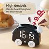 Temporizador Mecânico em Forma de Carro para Cozinha Relógio Magnético de Contagem Regressiva com Display LED Recarregável por USB Lembrete para Estudo Culinária