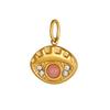 CARLIDANA Colorful Eyes Bohemian Natural Stone Eyes Charm Stainless Steel Gold Plated Zircon Matching Pendant Accessories