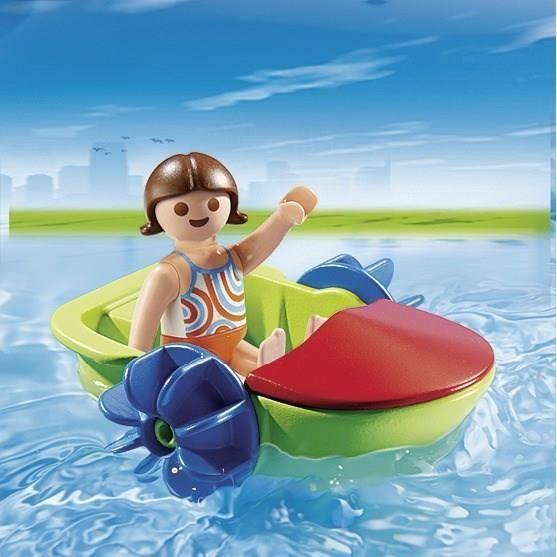 PLAYMOBIL - Summer Fun - Enfant avec bateau à pédales