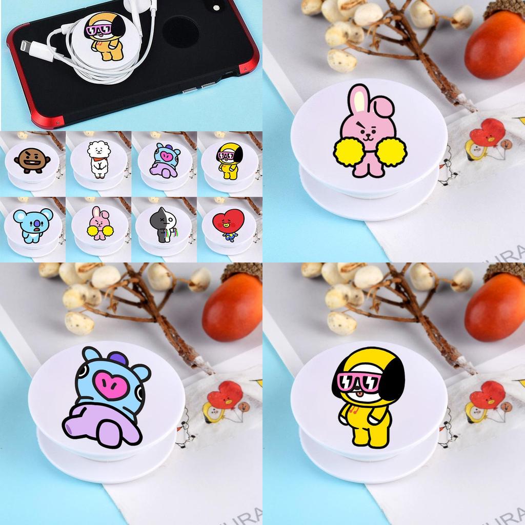 Kpop Bts Phone Stand Holder Bangtan Boys Universal Phone Holder Grip Cute Jin V