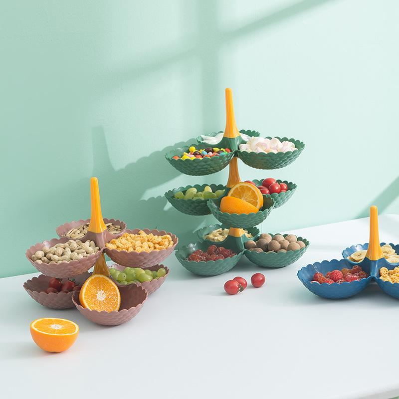 3 vrstvy Odnímatelný ovocný talíř Věž Domácí obývací pokoj Snack Dezert Úložný stojan