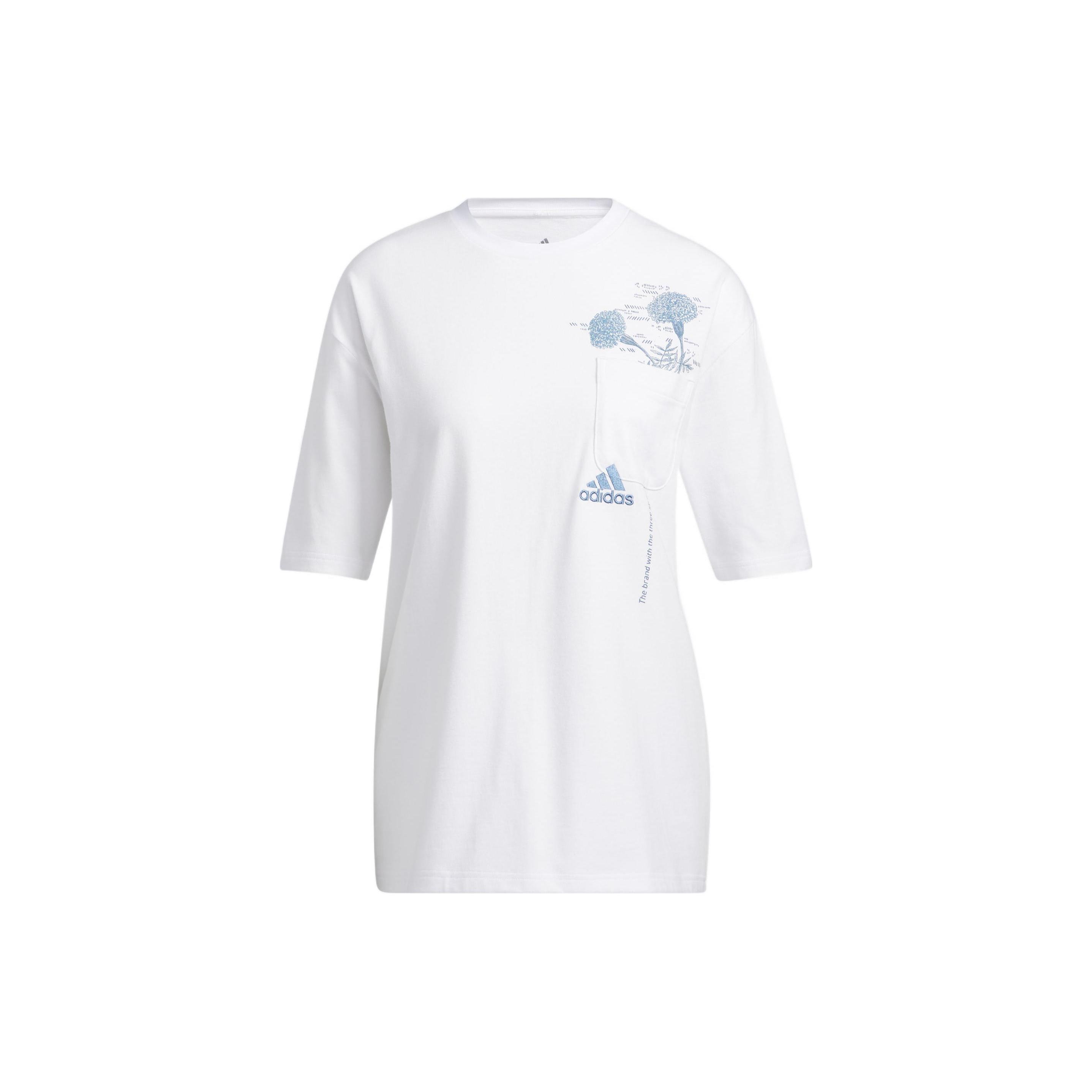 

New Adidas Drop Shoulder Sleeve T Shirt Women s White H62373 XS