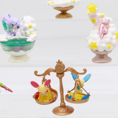 Miniature Pokemon Starrium Series Scene Props Cute Figure Blind Box Ampharos Flygon Ponyta Plusle Minun Mew Pikachu Kids Toy