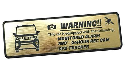 Honami Works Spacia GEAR New 2nd Generation Spacia Gear Security Emblem 24 Hour Surveillance Dash Cam GPS Tracker Sticker (Gold)