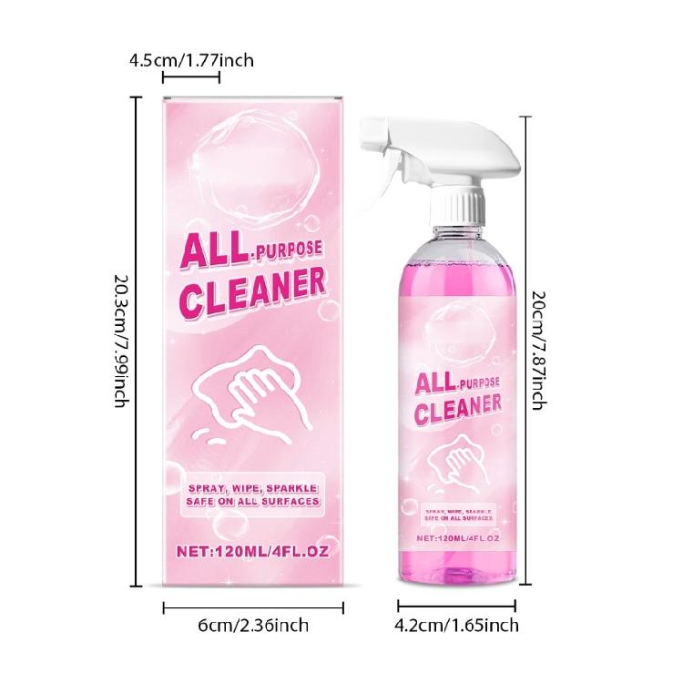 Household Multi Surfaces Cleaner Sprays 120ml for Effective Cleaning of Various Home Area Kitchen Bathroom Cleaning Tool