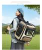 Portable Bird Backpack: Breathable, Water-Repellent, Scratch & Bite-Resistant with Metal Mesh for Parrots, Cockatiels, and Monks