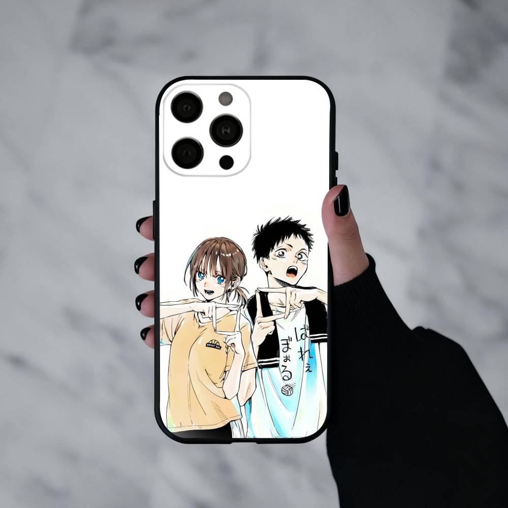 Youth Manga B-Blue Box Phone Case For iPhone 17pro,16,15,14,13,12,11 Plus,Pro Max,XS,Soft Silicone Black Cover