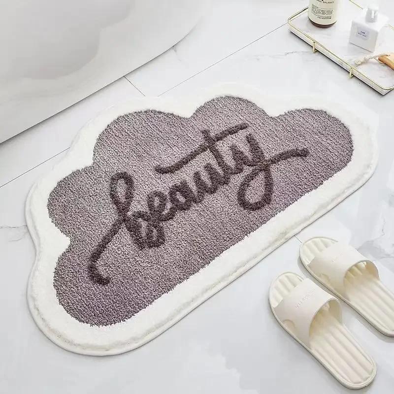 Small Fresh Fruit Imitation Cashmere Toilet Absorbent Mat Bathroom Toilet Household Carpet Bedroom Bedside Foot Mat