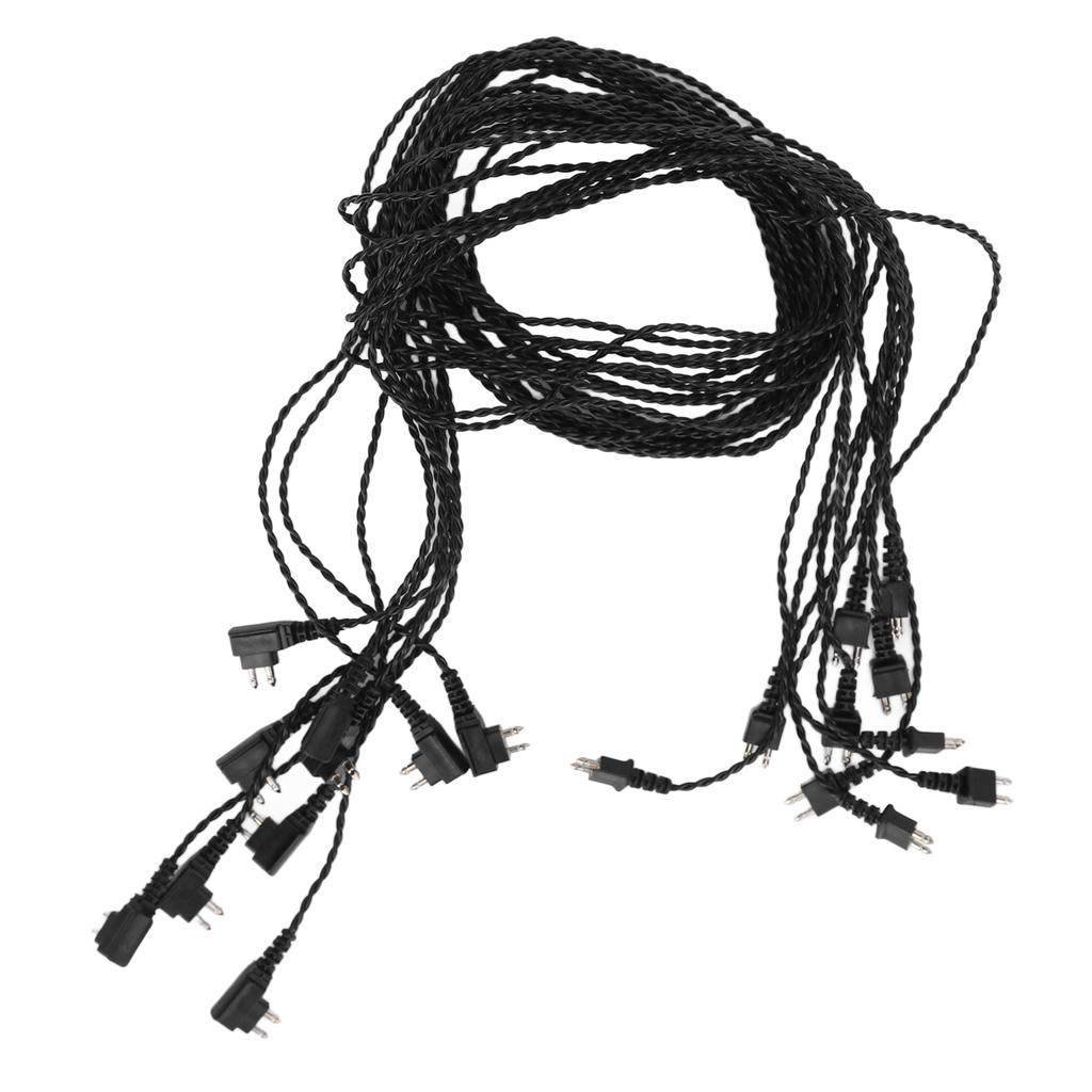 10pcs 2pin BW Hearing Aids Receiver Wire Heat Resistant Good Sound Transmission Effect Sound Amplifier Cord Black