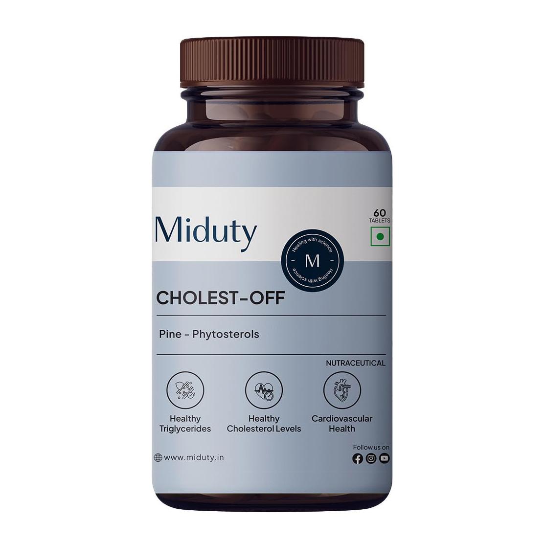 

Cholesterol Lowering Supplement (60 cap), Cholest-Off, Miduty