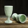 2PCS/Lot Chinese  Mini Goblet 20ML Ceramic Wine Glass Home Retro Liquor Glass Chinese Blue And White Porcelain Wine Cup