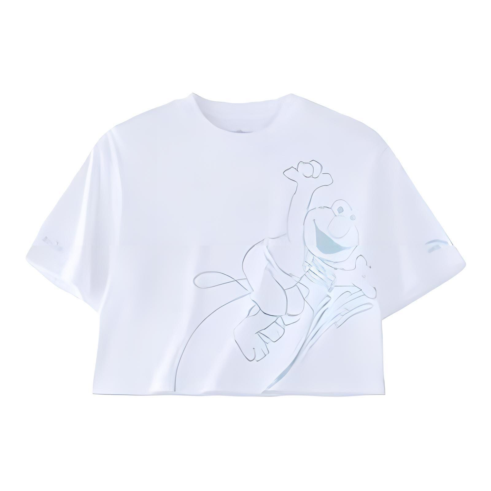 

Anta Футболка с коротким рукавом и принтом логотипа X Sesame Street, женская, с круглым вырезом, с надписью «Light Print Letter», цвет «Snow-White» 162328117-2 L