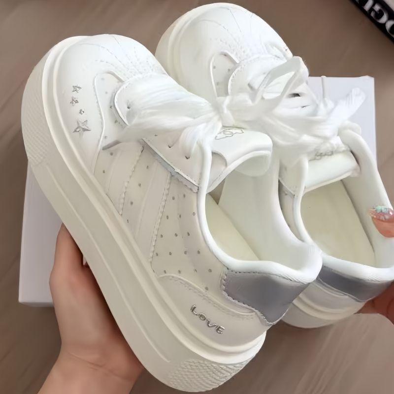 Milk White Platform White Shoes Women's with Skirt 2026 Shoes Summer Casual Board Shoes Bread Shoes