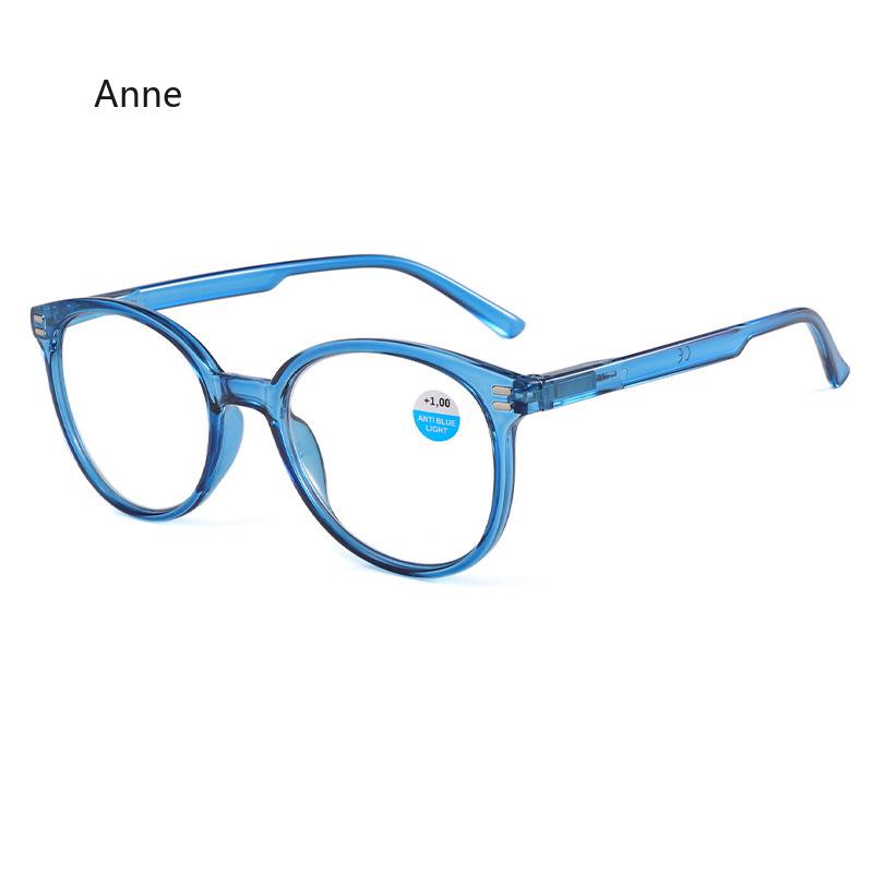 Trendy Clear Lens Round Frame Far Sight Glasses Mirad Color Reading Glasses Anti Blue Light High-definition Presbyopia Glasses