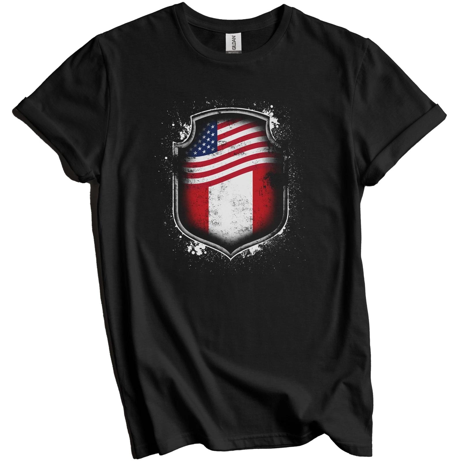 Peruvian American Shirt Flags Of Peru and America T-Shirt 4XL