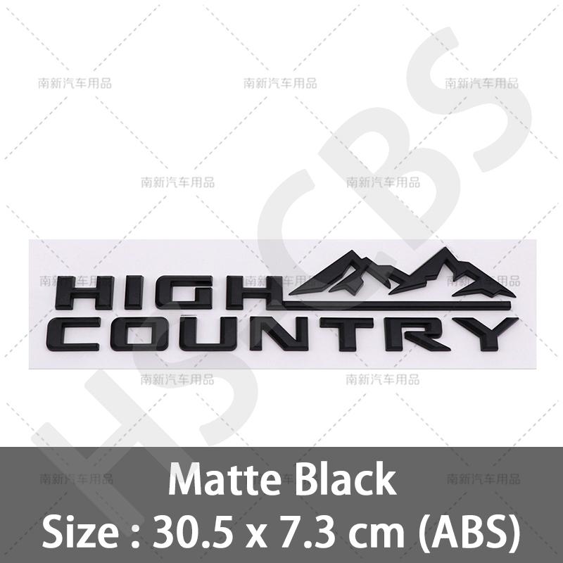 ABS High Country Emblem Rear Trunk Logo High Country  Badge Auto Body Decal Car Fender Stickers Styling Accessories