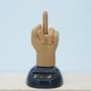 Interesting Car Dashboard Ornament Solar Powered Rocking Middle Finger Car Decoration Desktop Ornament