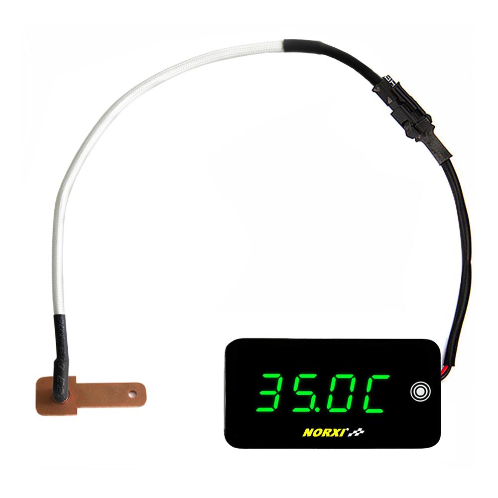 Motorcycle Water Temperature Mini 3 In 1 Gauge Voltage Time With Touch Function Automatically Adjust Brightness Meter