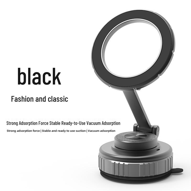 Alloy Vacuum Magnetic Phone Holder for Car Dashboard - 360° Rotatable