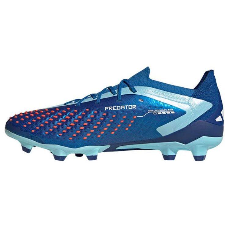 Adidas Predator Series Round Toe Lace-Up AG (Rubber Short Studs) Durable Soccer Shoes Men Soccer Shoes Blue IE9428
