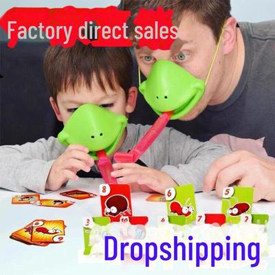 Froschzungenmaske Eidechsen-Spielkarten – Interaktives Tischspiel für Bildungszwecke