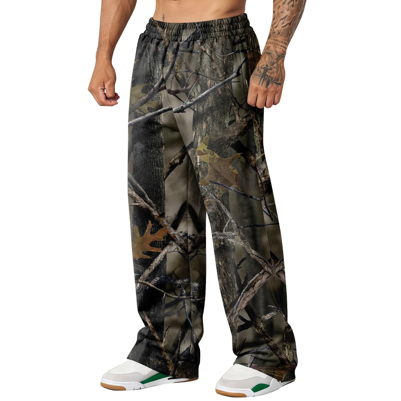 

Чоловічі камуфляжні широкі спортивні штани вільного крою Чоловічі повсякденні модні спортивні штани XL