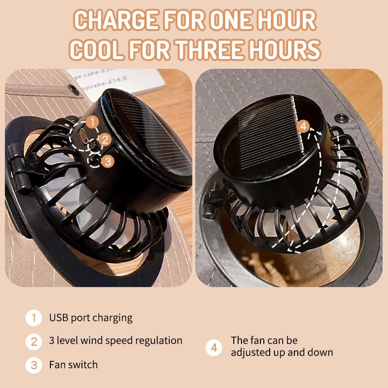 Large Size Quick Dry Bucket Hat With Solar Powered Fan Usb Charging Sun Hat For Men Outdoor Hiking Camping Fishing Cooling Wear