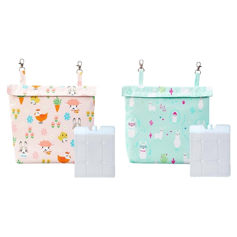 Compacts Hanging Ice Pack with Pouches For Small Animals Washable Cooling Mat Ideal For Cage Accessories Travel Carriers