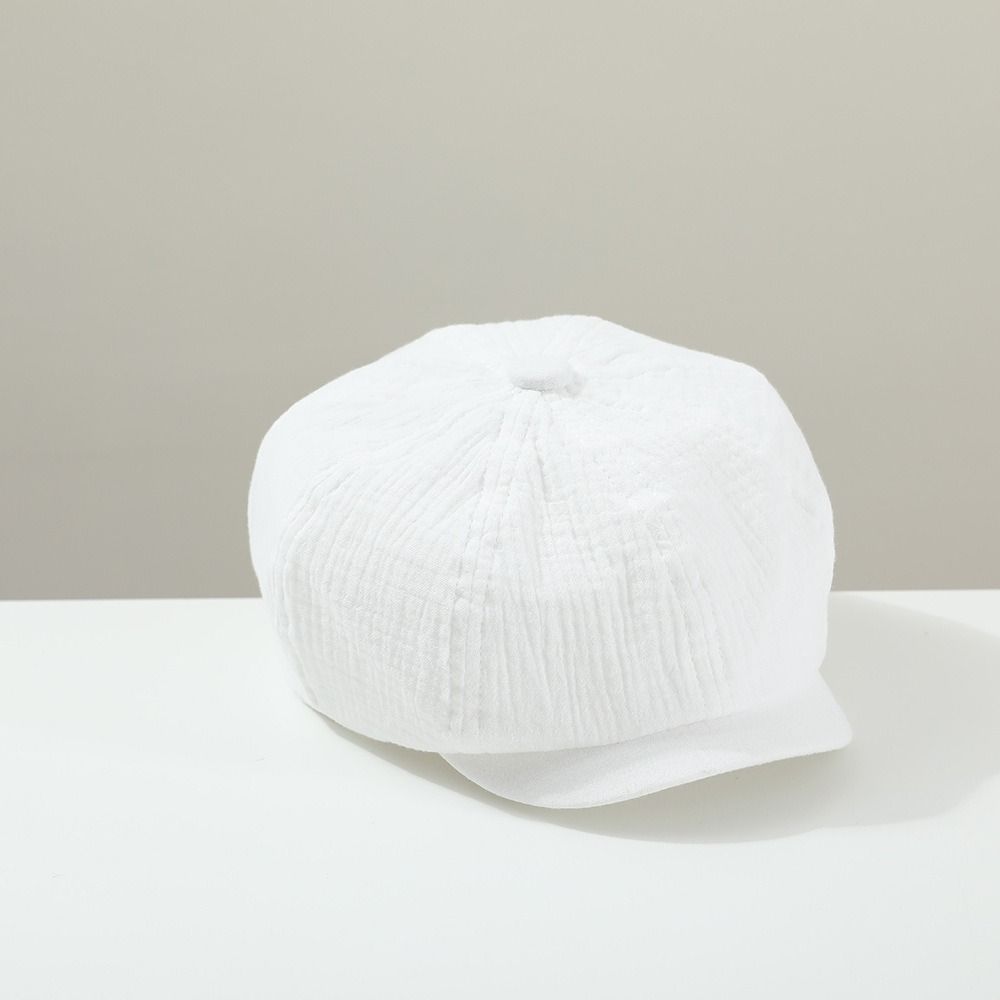 Solid Color Children Forward Hat Visor Baby Beret Retro Kids Newsboy Cap  Boy Girl