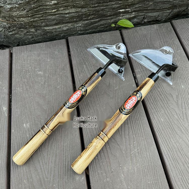 Kuzokichi Bent Handle All-Steel Weeding Sickle Hoe