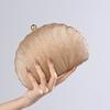 Fashionable Shell Evening Bags For Women Pleated Shoulder Crossbody Bags Chain Party Wedding Clutch Ladies Purse Handbags