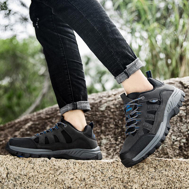 Herren Sneaker Herbst Herren Outdoor Wandern Sport Dicke Sohle Plateau Mesh Atmungsaktiv Schnürschuh Lässig Trendige Wanderschuhe 2024