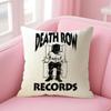 D-Death Row R-Record Label Cushion Cover Natural Linen Pillow Case Double-Sided Print Decorative Sofa Pillowcase Home Decor Gift