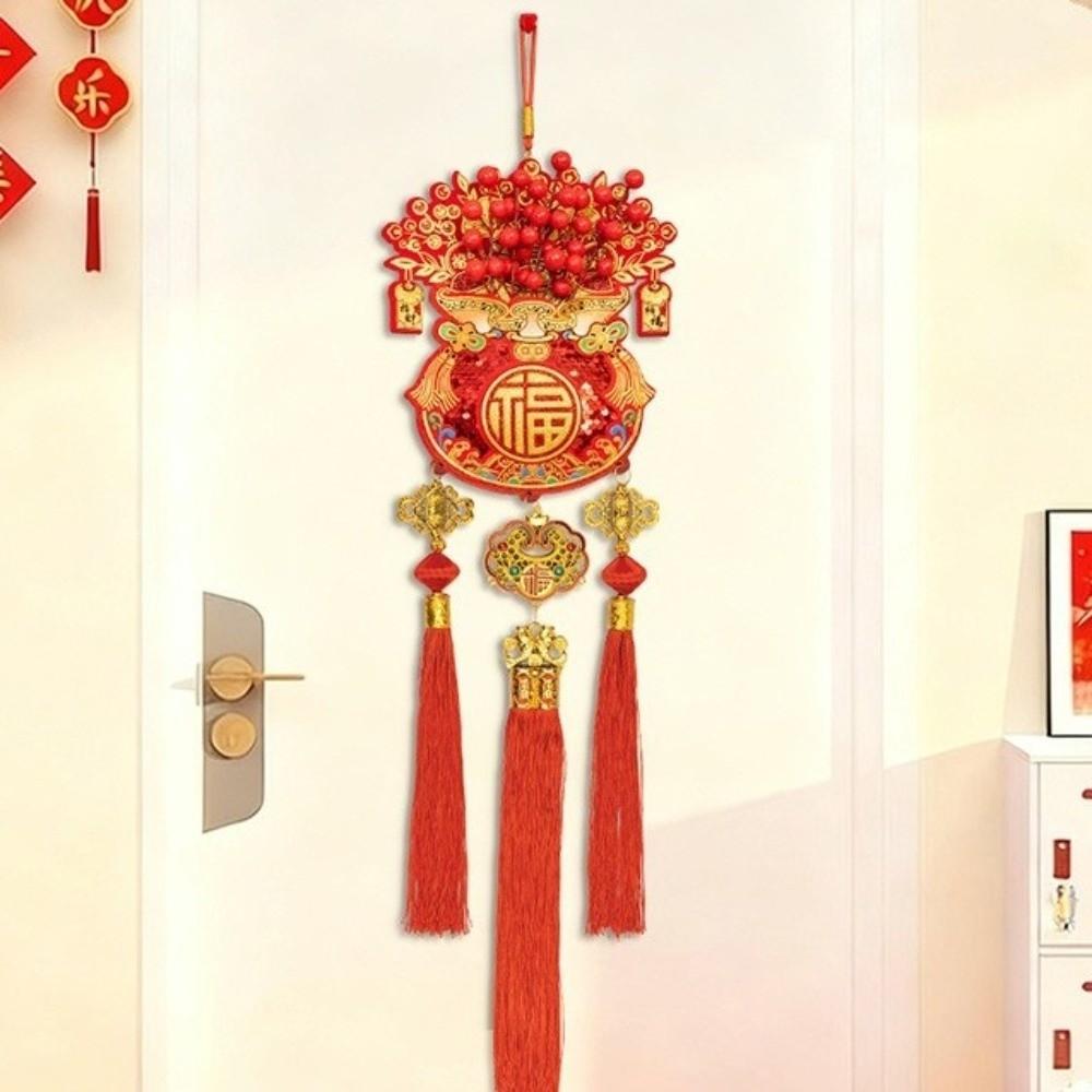 Lucky Bag Shape Chinese New Year Decoration Glitter Sequins Creative Spring Festival Pendants Good Fortune Three-dimensional