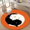 1pc Yin Yang Cats Office Round Area Rug, Indoor Mat Suitable ForOffice, Under Office Chairs Bedroom Living Room Home Decor, Room Deco 107