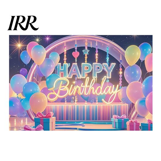 Double-sided Printed Banner Happy Birthday Backdrop, Party Photo Background Cloth for Celebration, Decorative Bunting Flag Decor Kids Women, Supplies