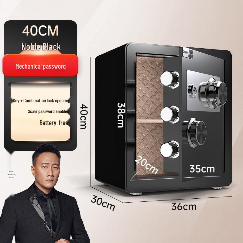 Onaisi 45cm All-Steel Home Safe with Mechanical Lock and Key, Anti-Theft Design