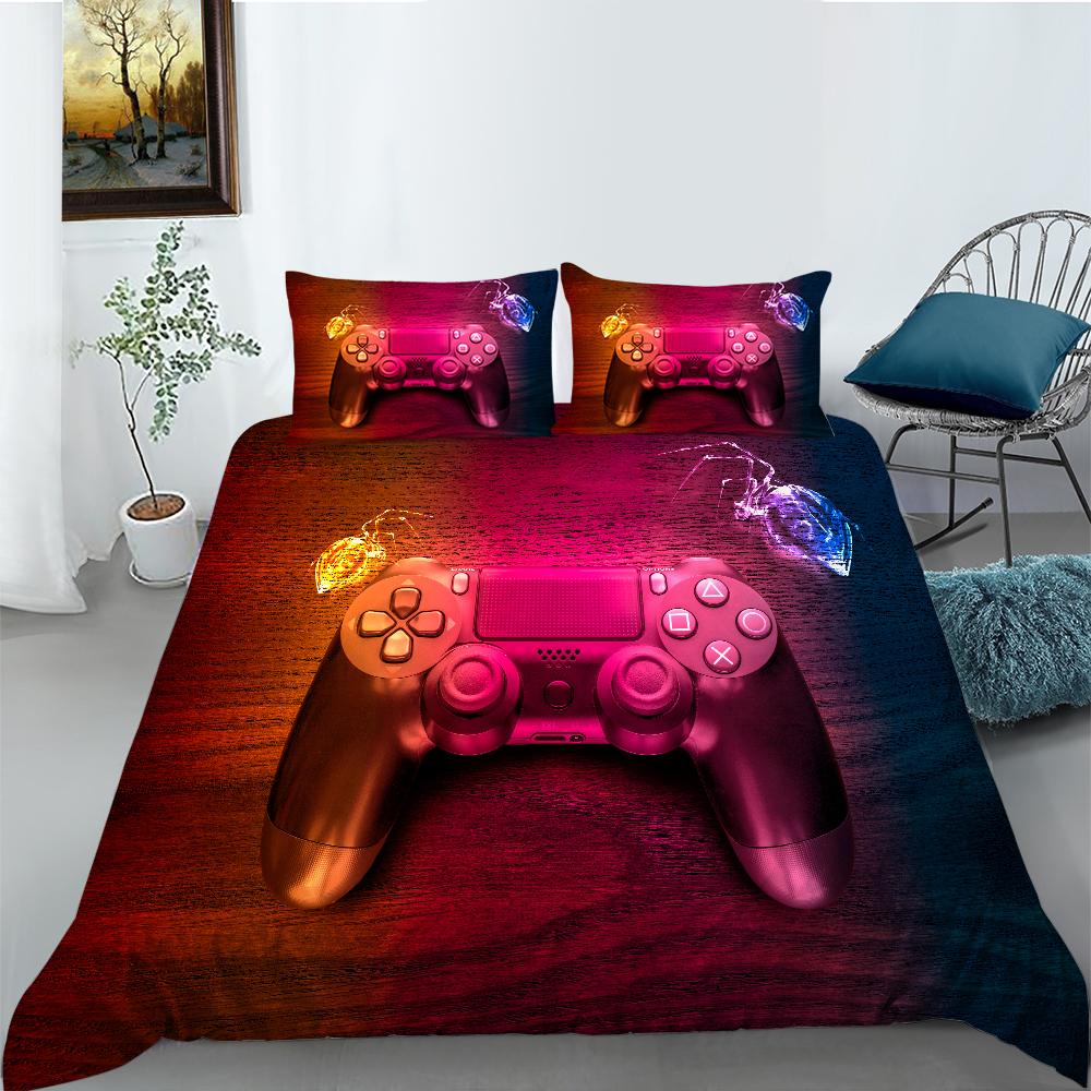 3D Game Controller Bedding Set Player Down Duvet Cover 2/3 Pieces Boy Bedding Set AU140 * 210 Full Size Soft Bedroom Decoration