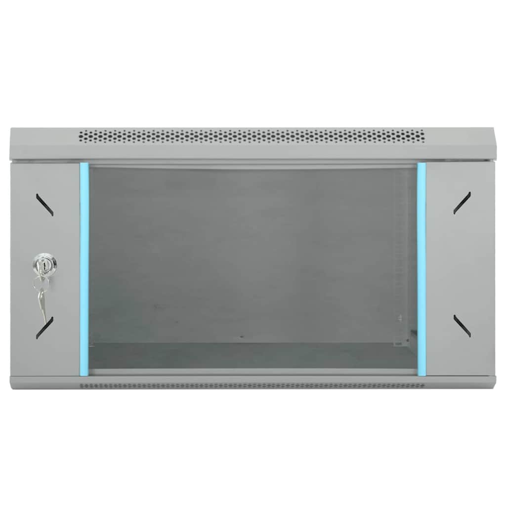 Network Cabinet with Storage Gray 53 x 60 x 30 cm Steel