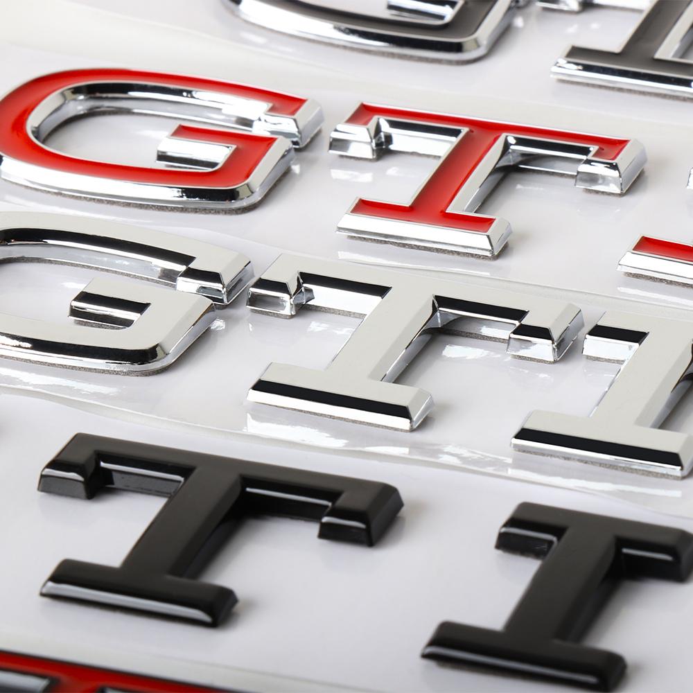 XJBRL1 3D ABS Car Emblem Tail Badge Rear Trunk Decoration Sticker For Volkswagen VW GTI Golf Polo Touran Passat Jetta Tiguan Scirocco R
