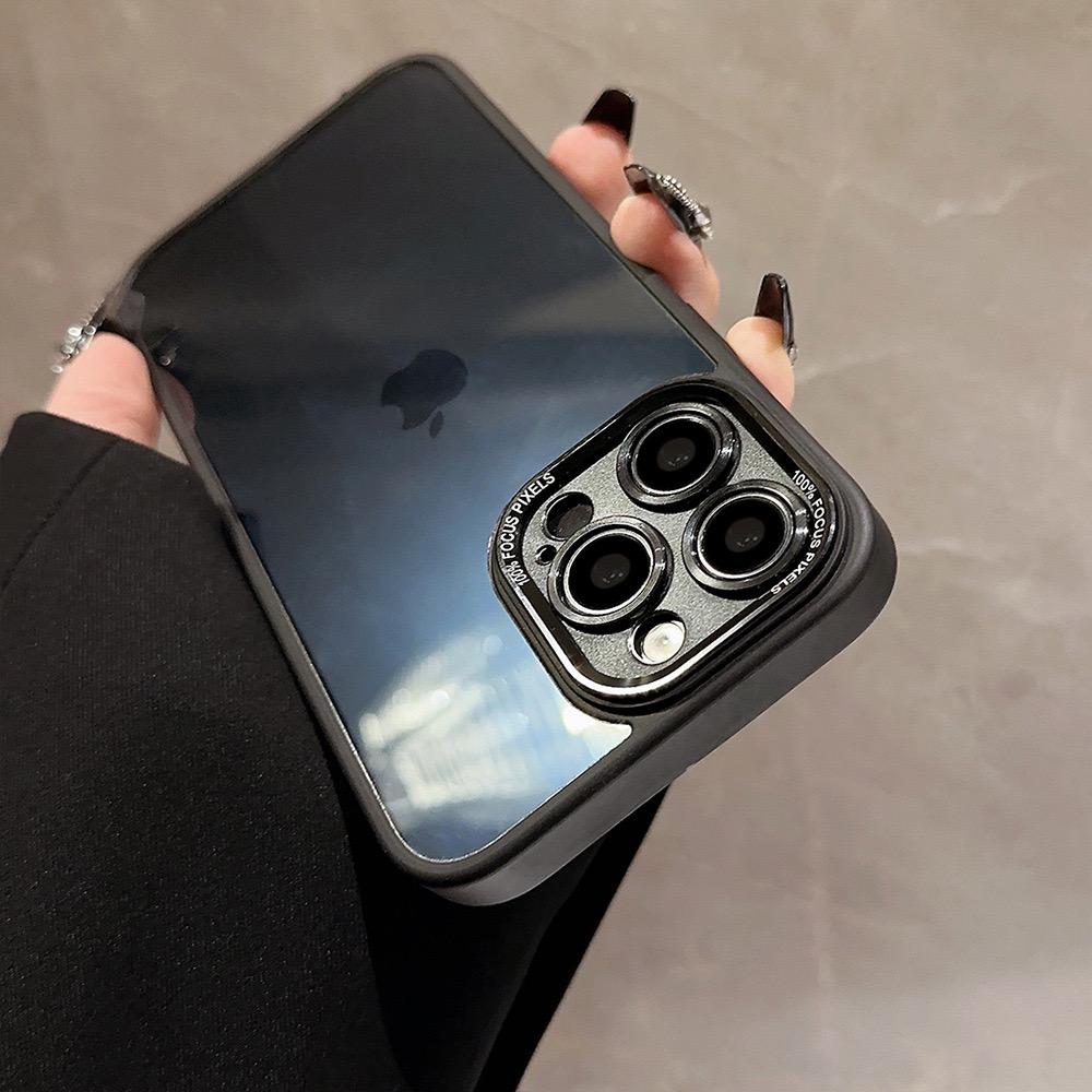 Metal Camera Frame Mobile Phone Case for iPhone 15 14 Pro Max Plus 13 12 11 Mil-Drop Protection Cases Ultra Slim Back Cover