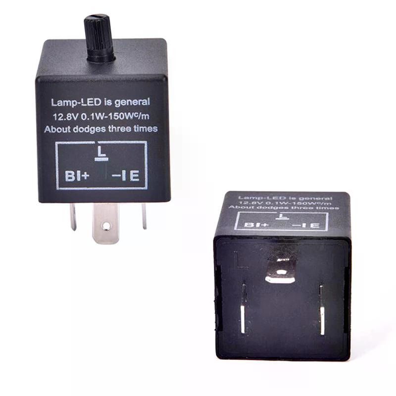12V/24V 3-Pin 4Pin 5Pin LED Adjustable Car Flasher Flash Relay For Turn Signal Light CF13 80A/100A Automotive Van Boat Relays