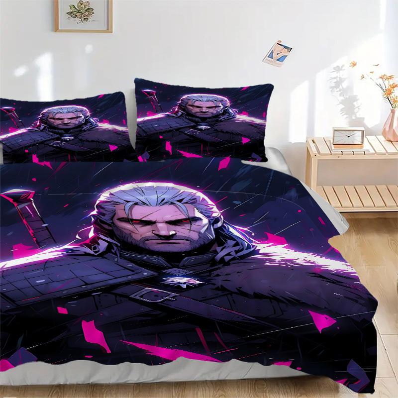

3pcs Witcher Bedding Set. Soft and Comfortable with No Core Included (1x Duvet Cover + 2x Pillow Covers) yy251010158 135x200cm