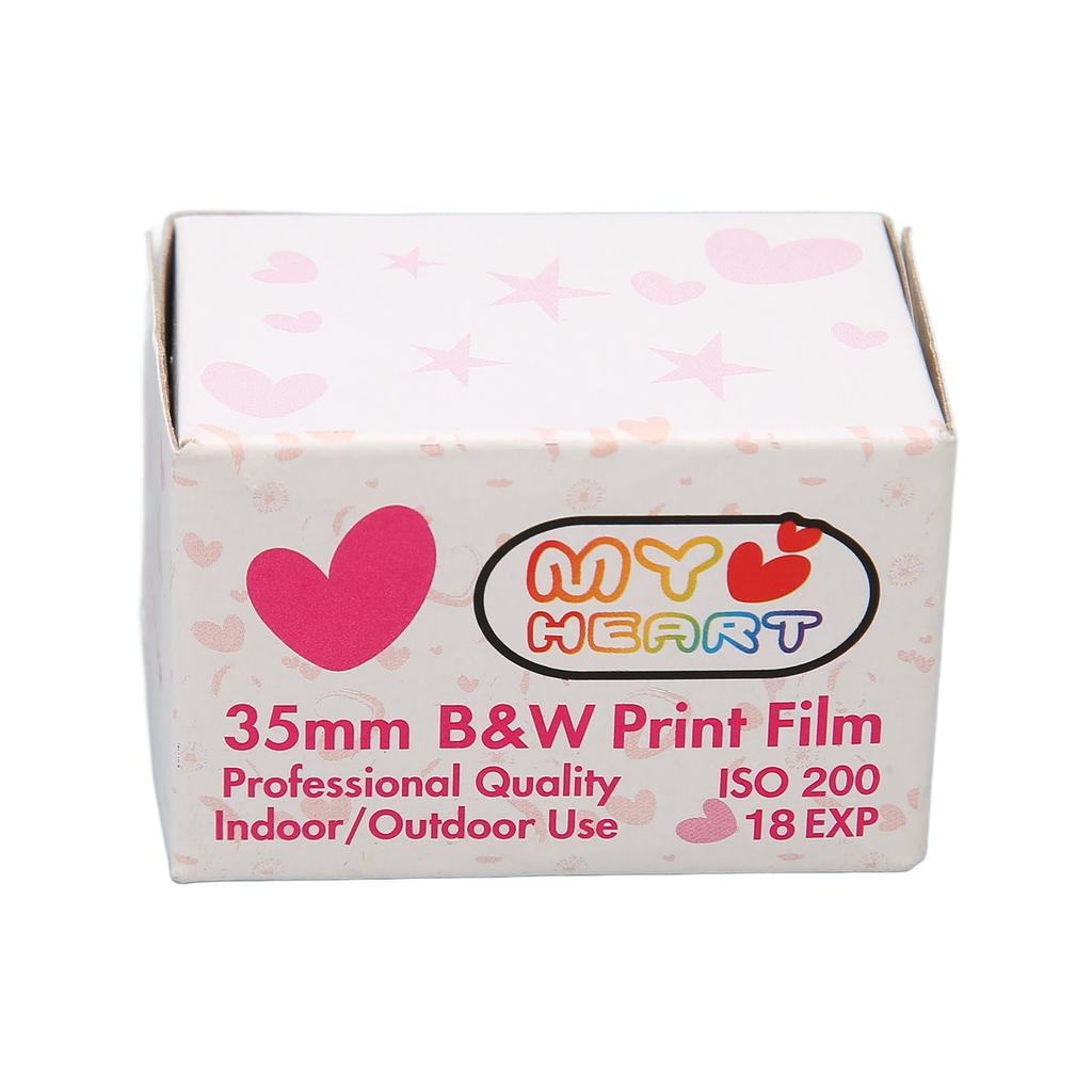 35mm Black and White Print Film ISO 200 HD Camera Black and White Negative Film for 135 Cameras 18 Sheet