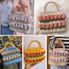 1 Stück D-förmiger Plastiktaschengriff Damenhandgriff für Handtasche Abnehmbarer gewebter Taschengriff DIY Handgemachter Taschenriemen Zubehör