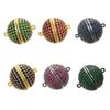 ZHUKOU 8/10/12/14/16mm Handmade Brass Cubic Zirconia Round Connector Diy Jewelry Findings Model: VZ207