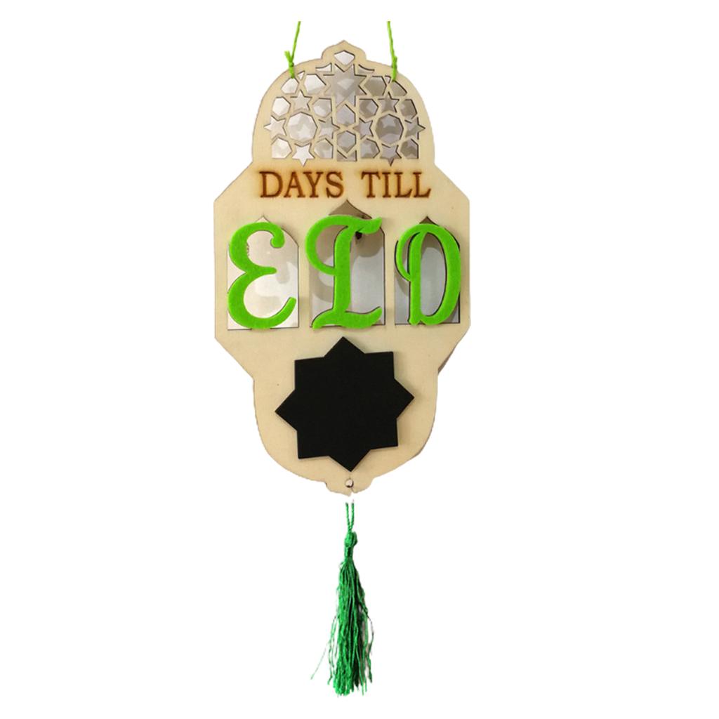 Wooden Ramadan Countdown Calendar Eid Festival Party Background for Party Decorations Accessory