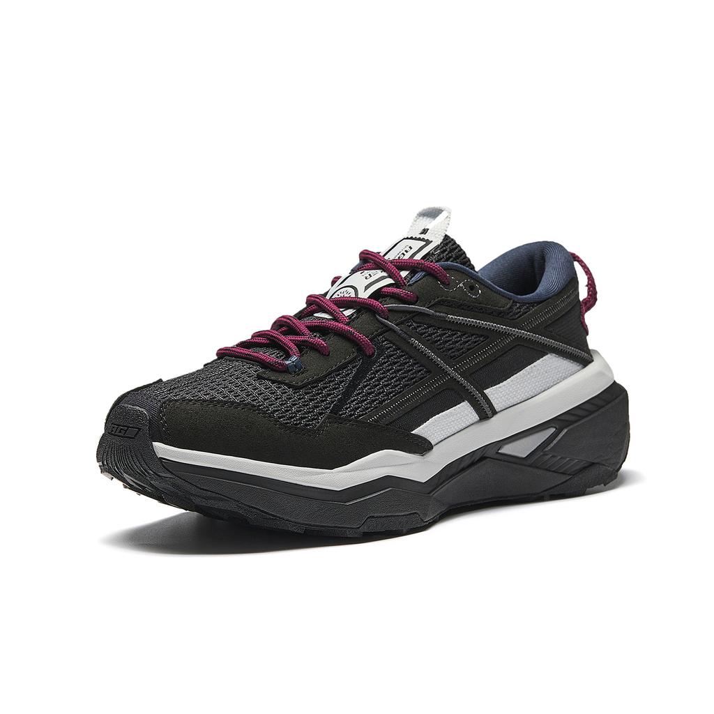 Anta Peregrine Falcon 2 Textile, Synthetic Leather Low Top Running Shoes Men's Basic Black 112625522A-1