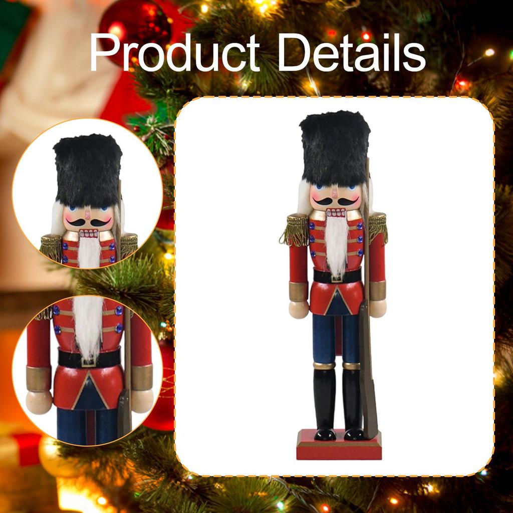 Wood Nutcracker Figurine Ornament Height 15 inch Christmas Decoration for
