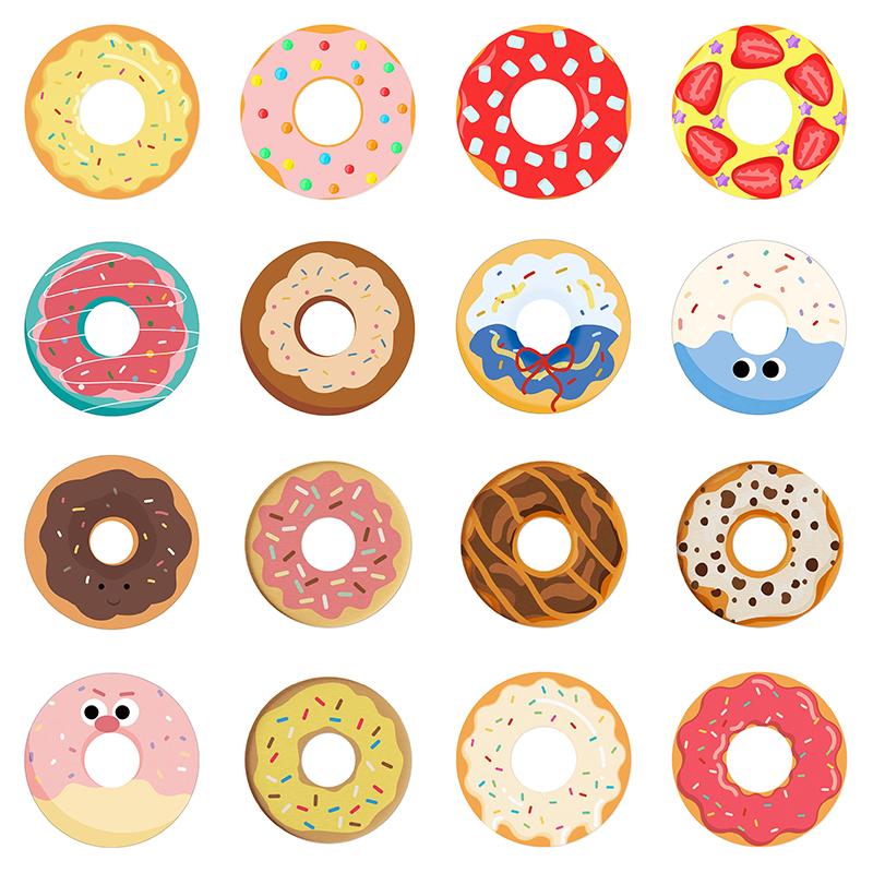 Kawaii Donut-Shaped Diatomite Coaster - Absorbent Cup Mat for Office Desk, Heat Resistant Table Protector for Mugs & Glasses